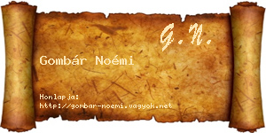 Gombár Noémi névjegykártya